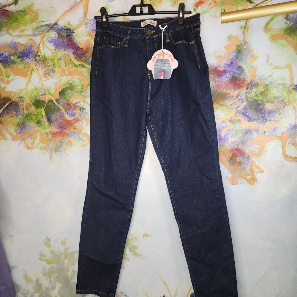 YMI Womens High Rise Skinny Jeans Hide Your Muffin Top